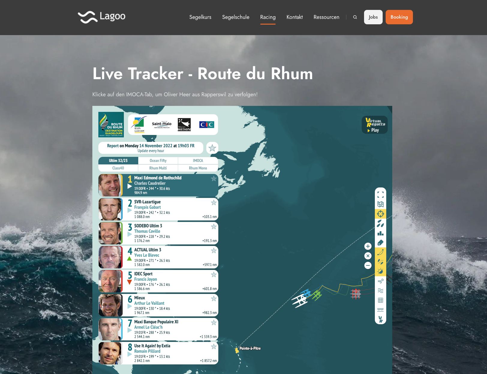 Live Tracker der Route du Rhum 2022