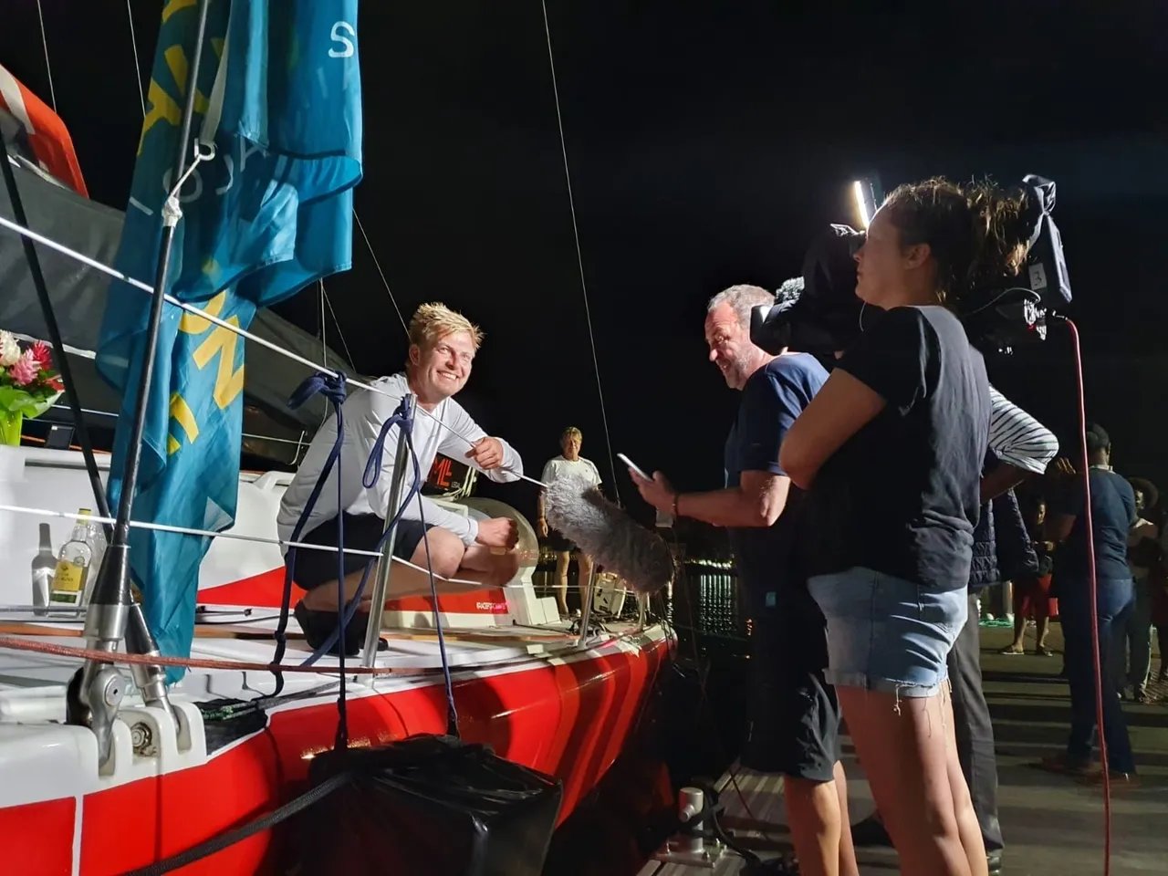 Route du Rhum - Oliver Heer bei seiner Ankunft in Guadeloupe